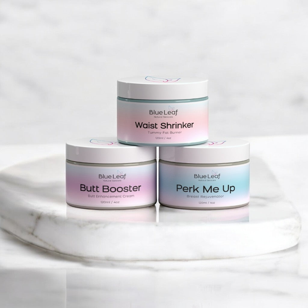 Flawless Body Trio" waist, butt, and breast creams