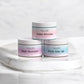 Flawless Body Trio" waist, butt, and breast creams